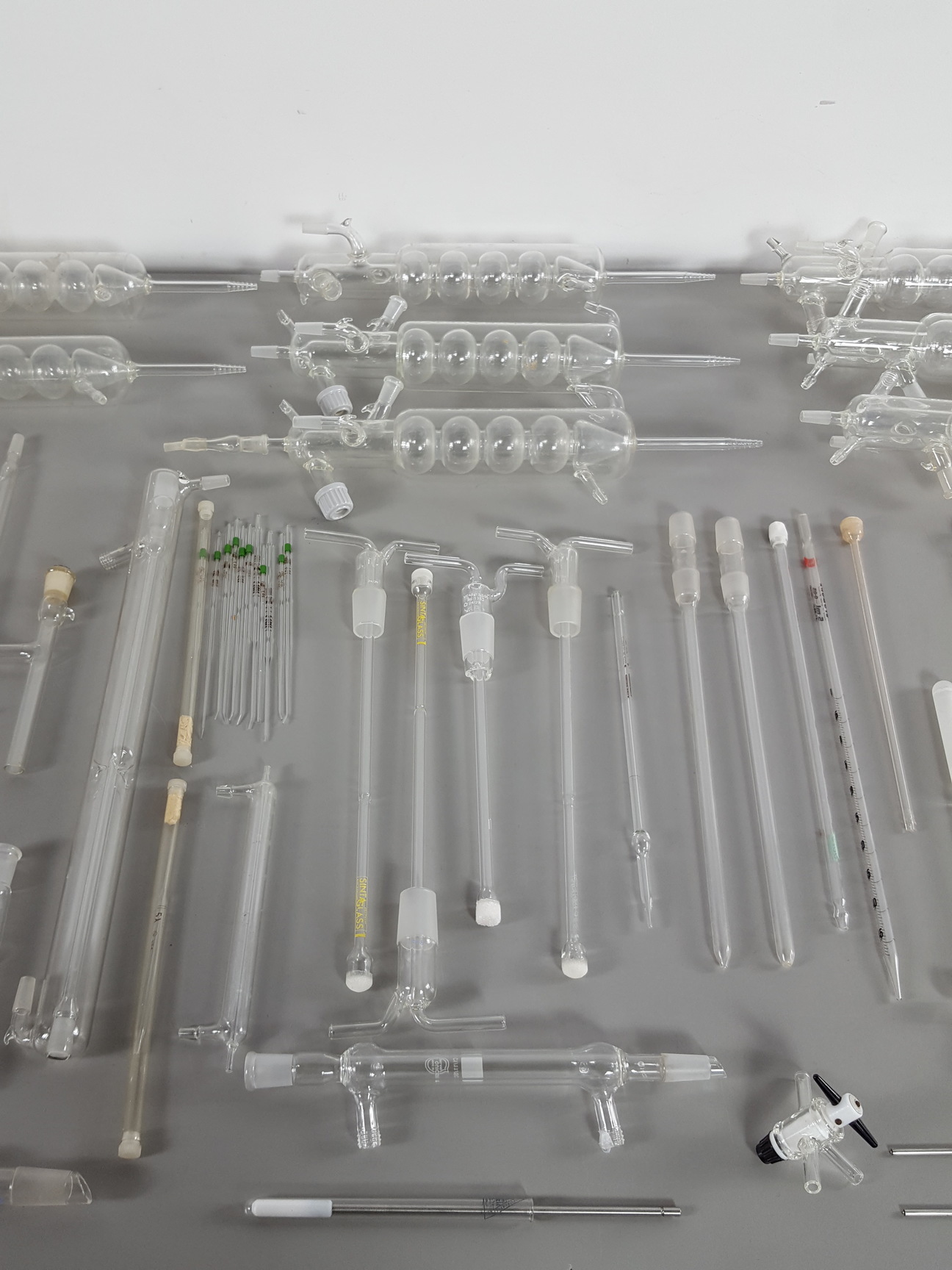 Image of Job Lot Distillation Lab Glassware Jointed Glass QuickFit SintaGlass E-MilLab