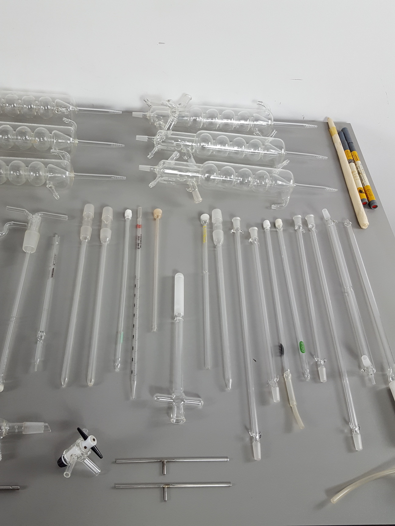 Image of Job Lot Distillation Lab Glassware Jointed Glass QuickFit SintaGlass E-MilLab