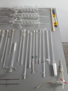 Thumbnail image of Job Lot Distillation Lab Glassware Jointed Glass QuickFit SintaGlass E-MilLab