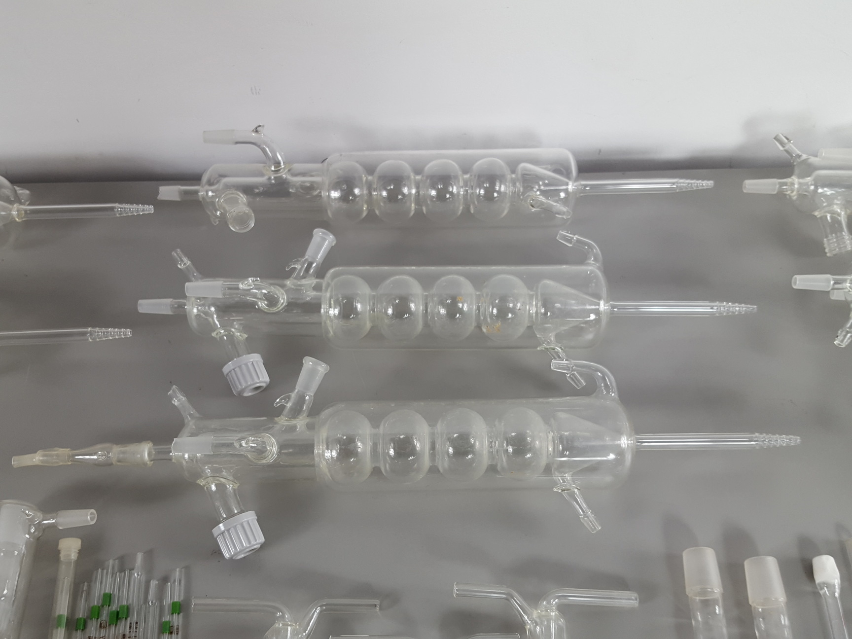 Image of Job Lot Distillation Lab Glassware Jointed Glass QuickFit SintaGlass E-MilLab