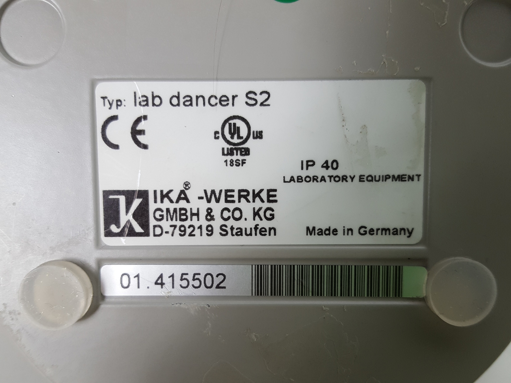IKAWERKE Lab Dancer S2 Vortex Shaker / Mixer Laboratory Spares or Repairs