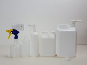 Thumbnail image of Job Lot 4000 HDPE Plastic Bottles - 5l Pump, 2.5l, 1l Spray, 500ml, 50ml 