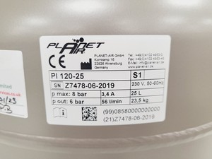 Thumbnail image of Planet Air PI 120-25 Air Compressor 1425/1275rpm 86/100L/min 8bar