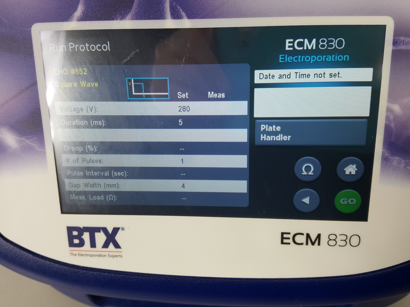 Image of BTX ECM 830 Square Wave Electroporation System Cat No 45-0662 Lab - 2018