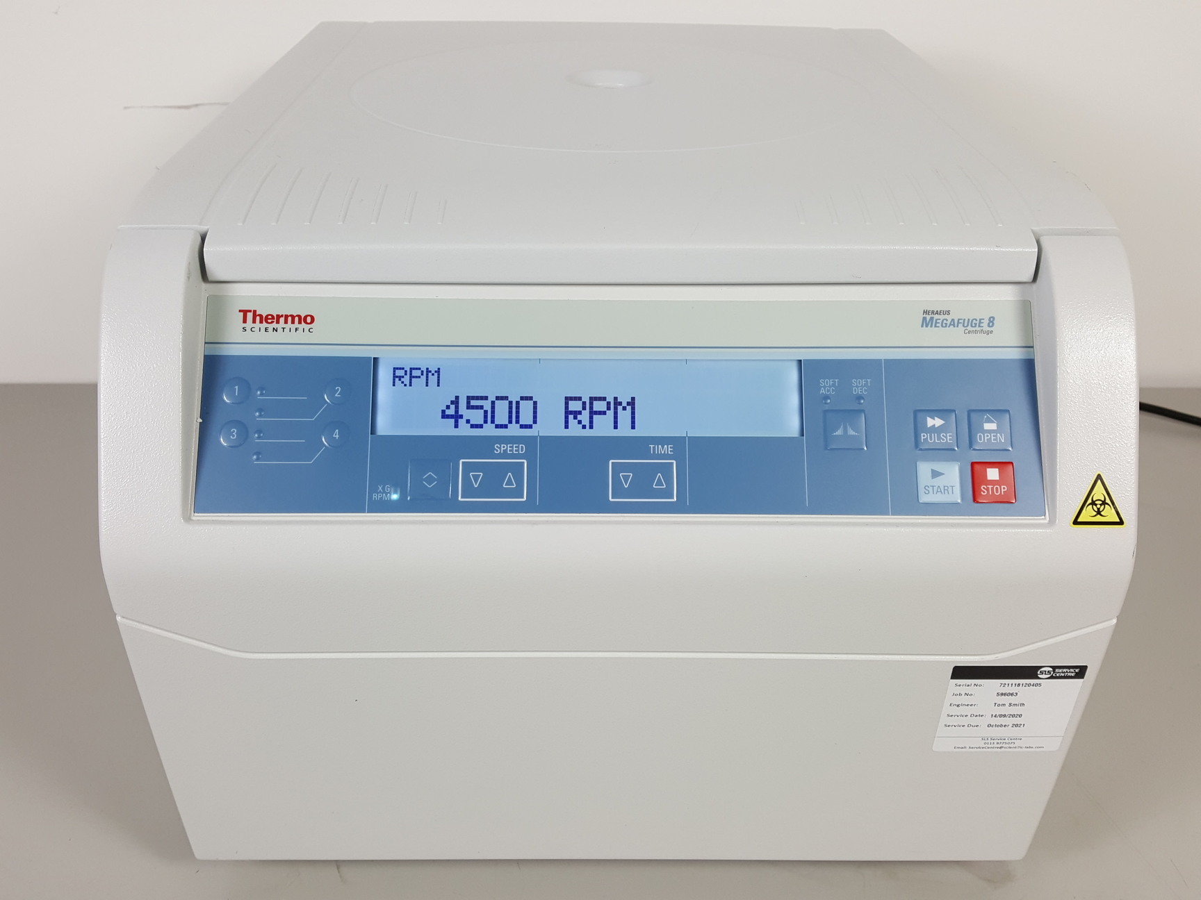 Image of Thermo Scientific Heraeus Megafuge 8 Lab Centrifuge w/ 4500rpm Rotor Lab, 2018