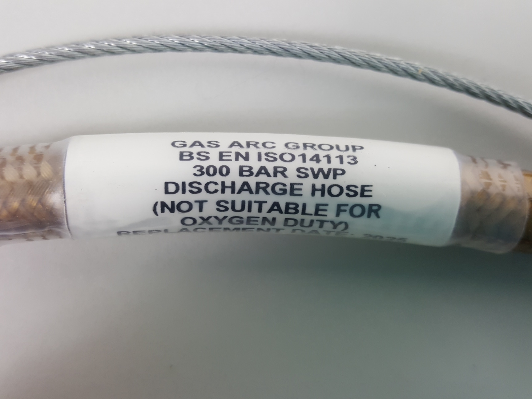 Image of Gas Arc Group BS EN ISO14113 300 Bar SWP Discharge hose Part no. GCS06134 Lab