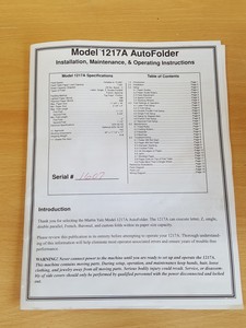 Thumbnail image of Martin Yale AutoFolder Model UK1217 Electronic Paper Folder 1217A