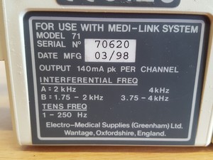 Thumbnail image of EMS Electro-Medical Supplies Medi-Link Ultrasound 70 Lab - Spares Repairs