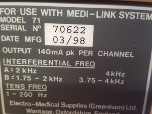 Thumbnail image of EMS Medi-Link Ultrasound Scanning System Control Module 70A EMG Suction Units 
