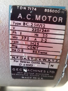 Thumbnail image of Edwards EDM12A Vacuum Pump Lab 3 Phase