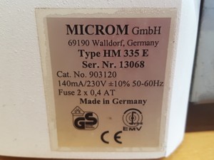 Thumbnail image of Microm HM 335 E Electronic Microtome Lab