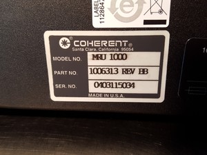 Thumbnail image of Coherent Chameleon Laser, Controller & Cooling Unit MRU 1000 VERDI-10W Lab
