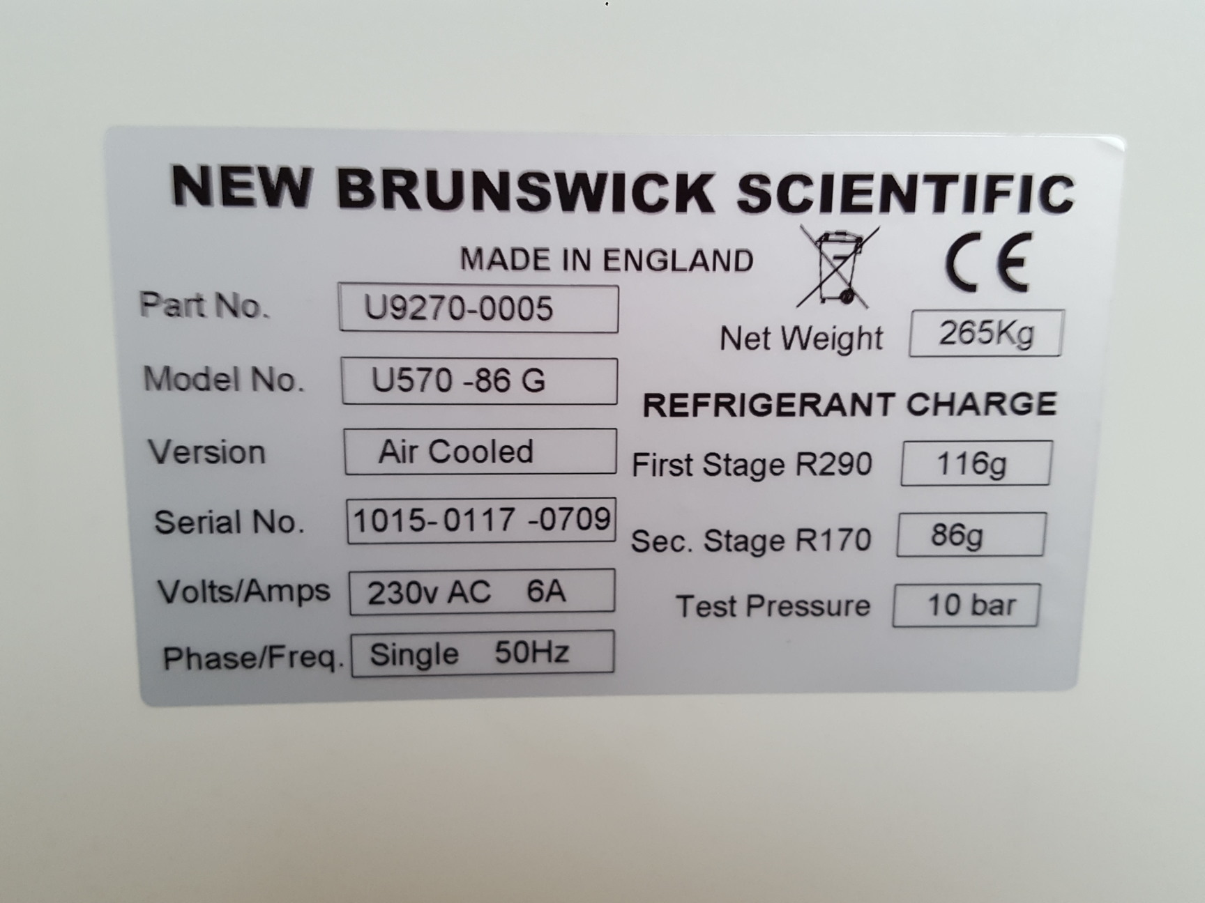 Image of New Brunswick Scientific U570 - 86G Premium Ultra Low Temperature Freezer  Lab