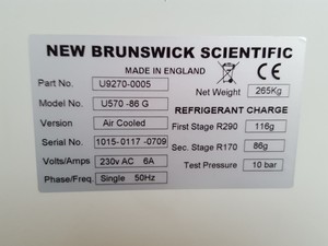 Thumbnail image of New Brunswick Scientific U570 - 86G Premium Ultra Low Temperature Freezer  Lab