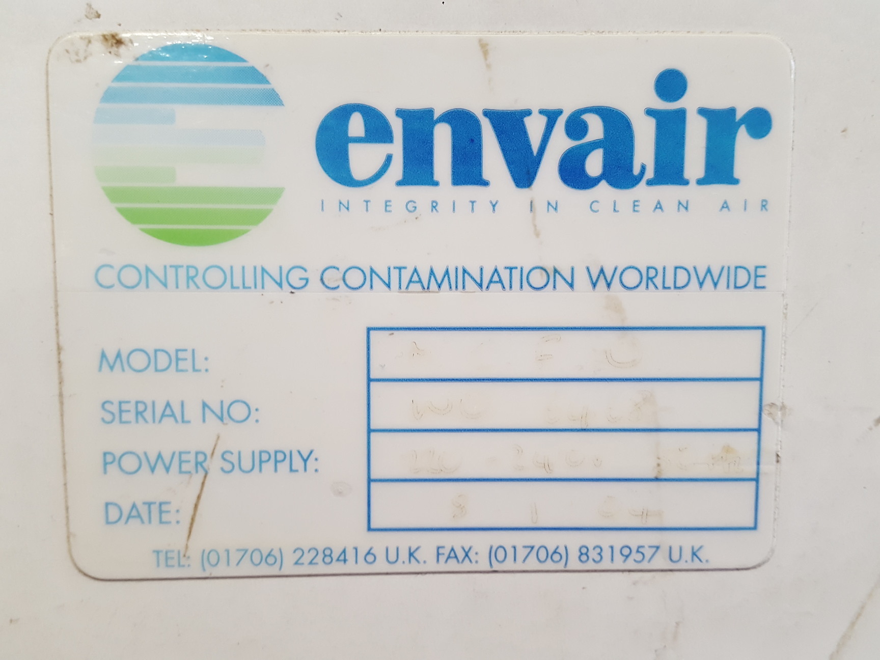 Image of Envair Extraction / Air Scrubber / Purifier Unit - Trolley Mounted 240V Lab