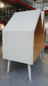 Thumbnail image of Bespoke House Shaped Glasgow Transport Museum Computer Desk Pod Workstation Art