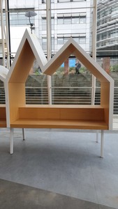 Thumbnail image of Bespoke House Shaped Glasgow Transport Museum Computer Desk Pod Workstation Art