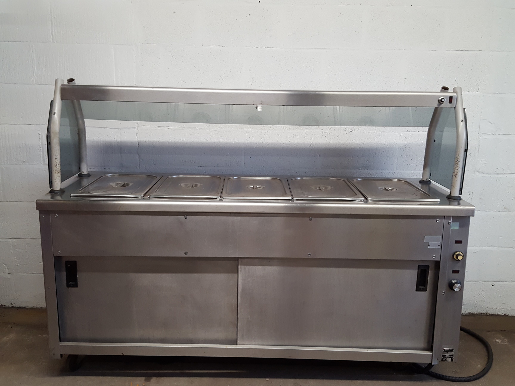 Image of Victor Bain-Marie Catering Buffet / Servery Unit with Heat Lamps & Hot Cupboard