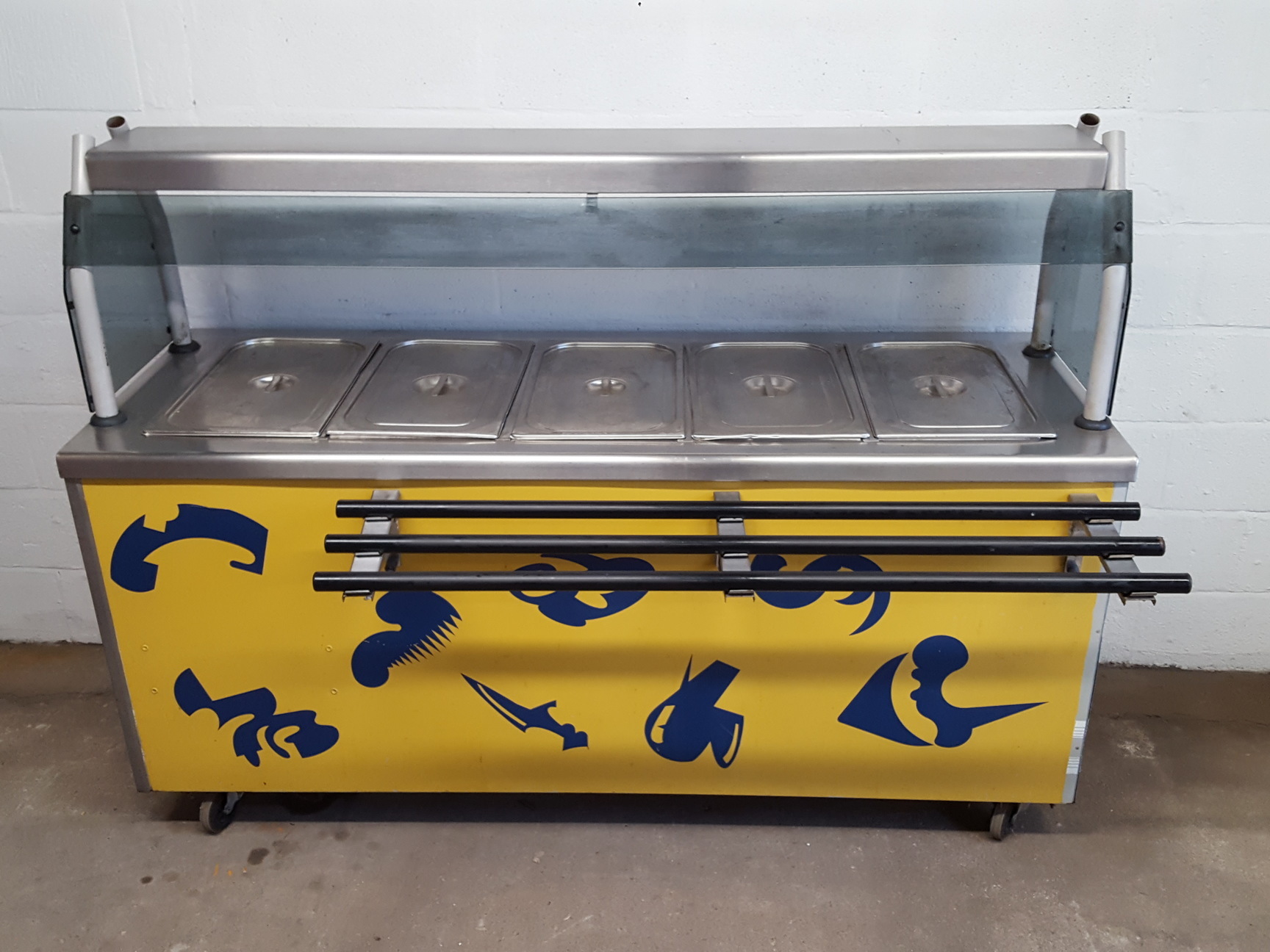 Image of Victor Bain-Marie Catering Buffet / Servery Unit with Heat Lamps & Hot Cupboard