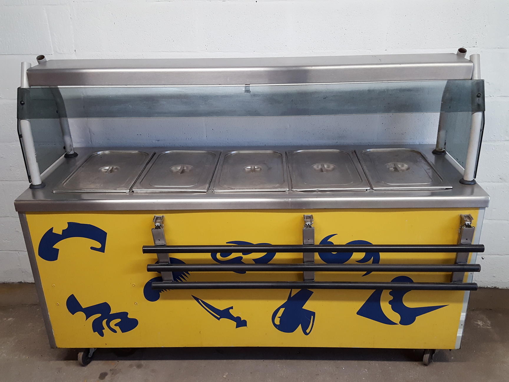 Image of Victor Bain-Marie Catering Buffet / Servery Unit with Heat Lamps & Hot Cupboard