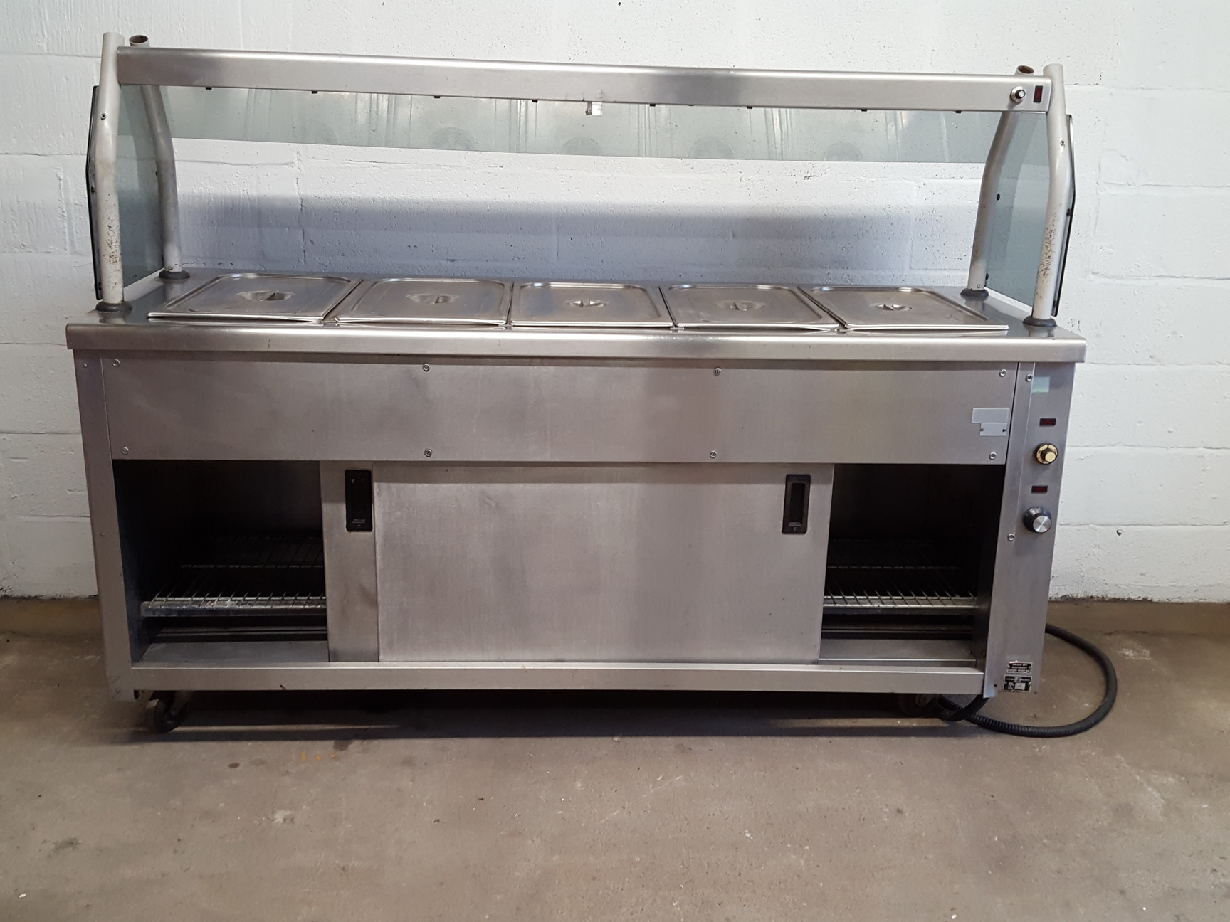 Image of Victor Bain-Marie Catering Buffet / Servery Unit with Heat Lamps & Hot Cupboard