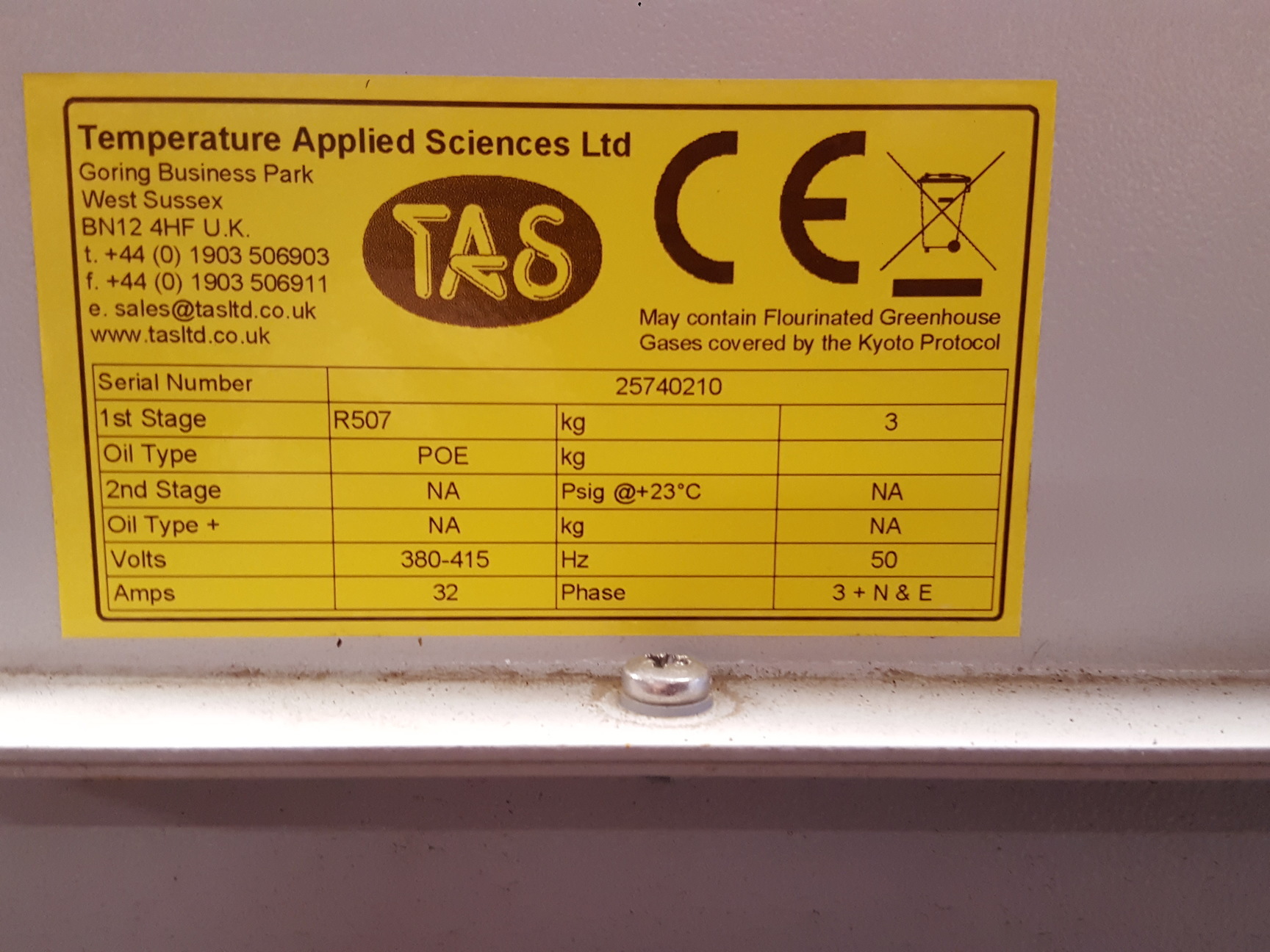 Image of TAS Environmental Test Chamber MTCL 1000 Series 3 Lab 
