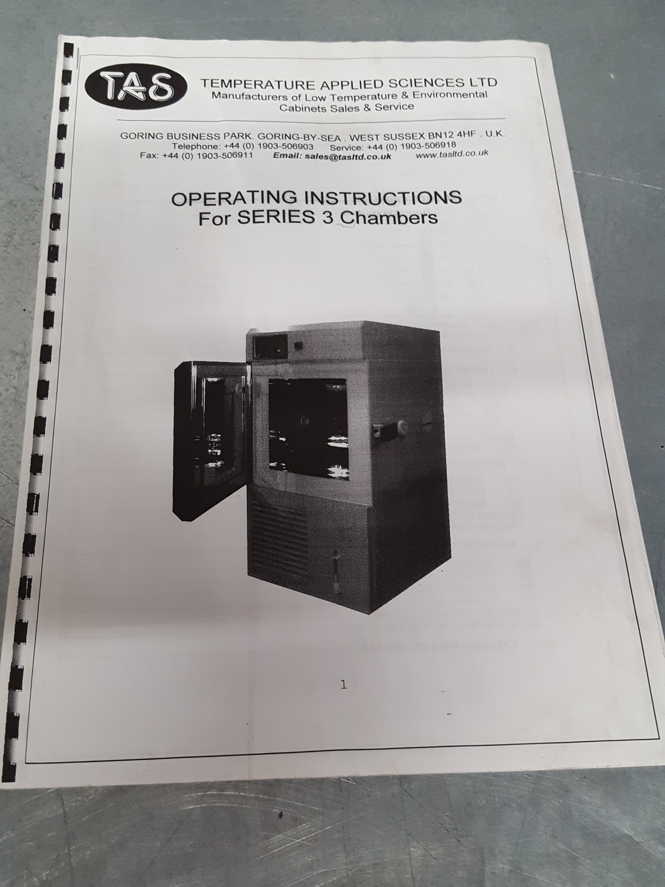 Image of TAS Environmental Test Chamber MTCL 1000 Series 3 Lab 