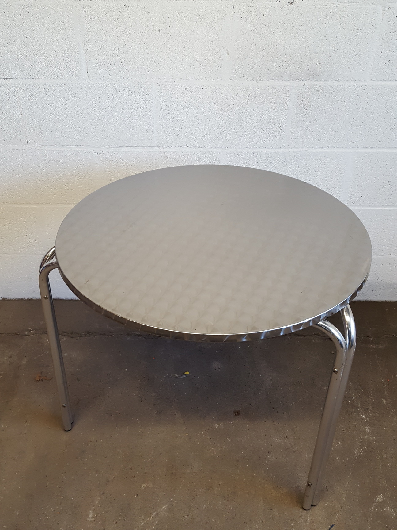Image of 19 x Stainless Steel/MDF Cafe/Restaurant Tables (80cm Diameter ) 