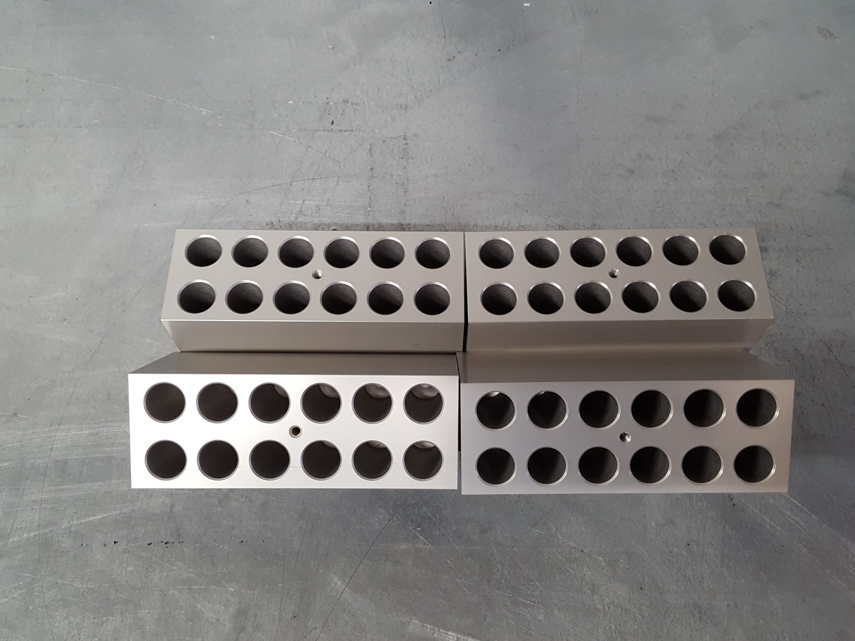 4 x Metal Alloy Tube Dry Block Heater Heating Blocks with 12 x 16mm