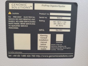 Thumbnail image of Genomic Solutions ProPrep Investigator Digestor / Spotter & Software Lab