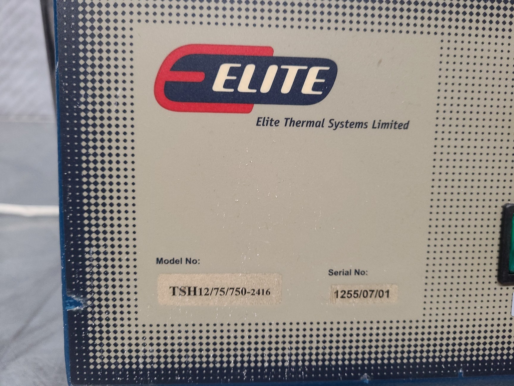Image of Elite Thermal Systems Single Zone Tube Furnace TSH12/75/750 Lab