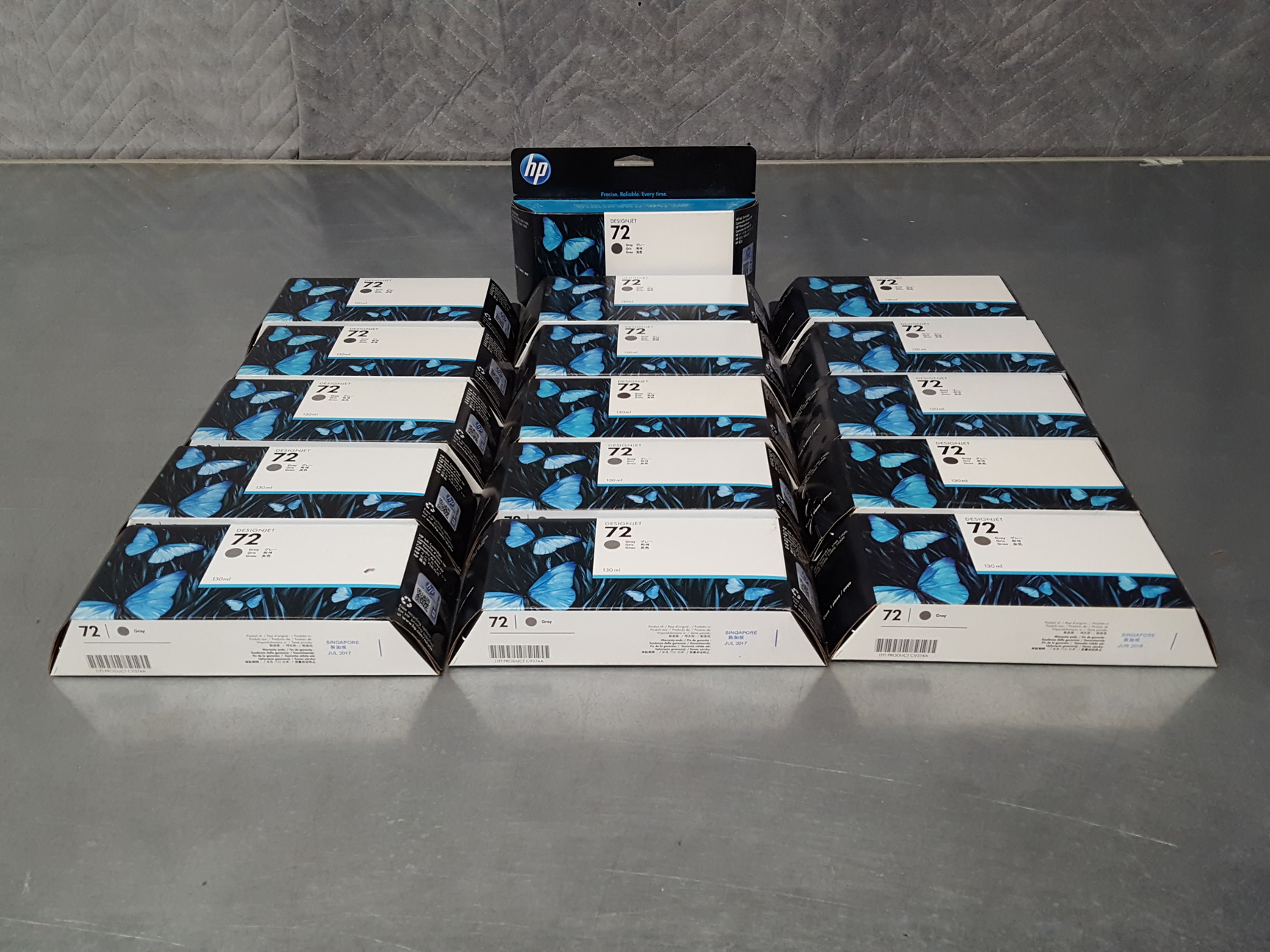 Image of 16 x HP 72 Designjet High Capacity Gray Toner Printer Ink Cartridges 130mL