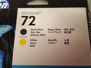 Thumbnail image of Pair of HP 72 Printheads Yellow / Matte Black & Gray / Photo Black