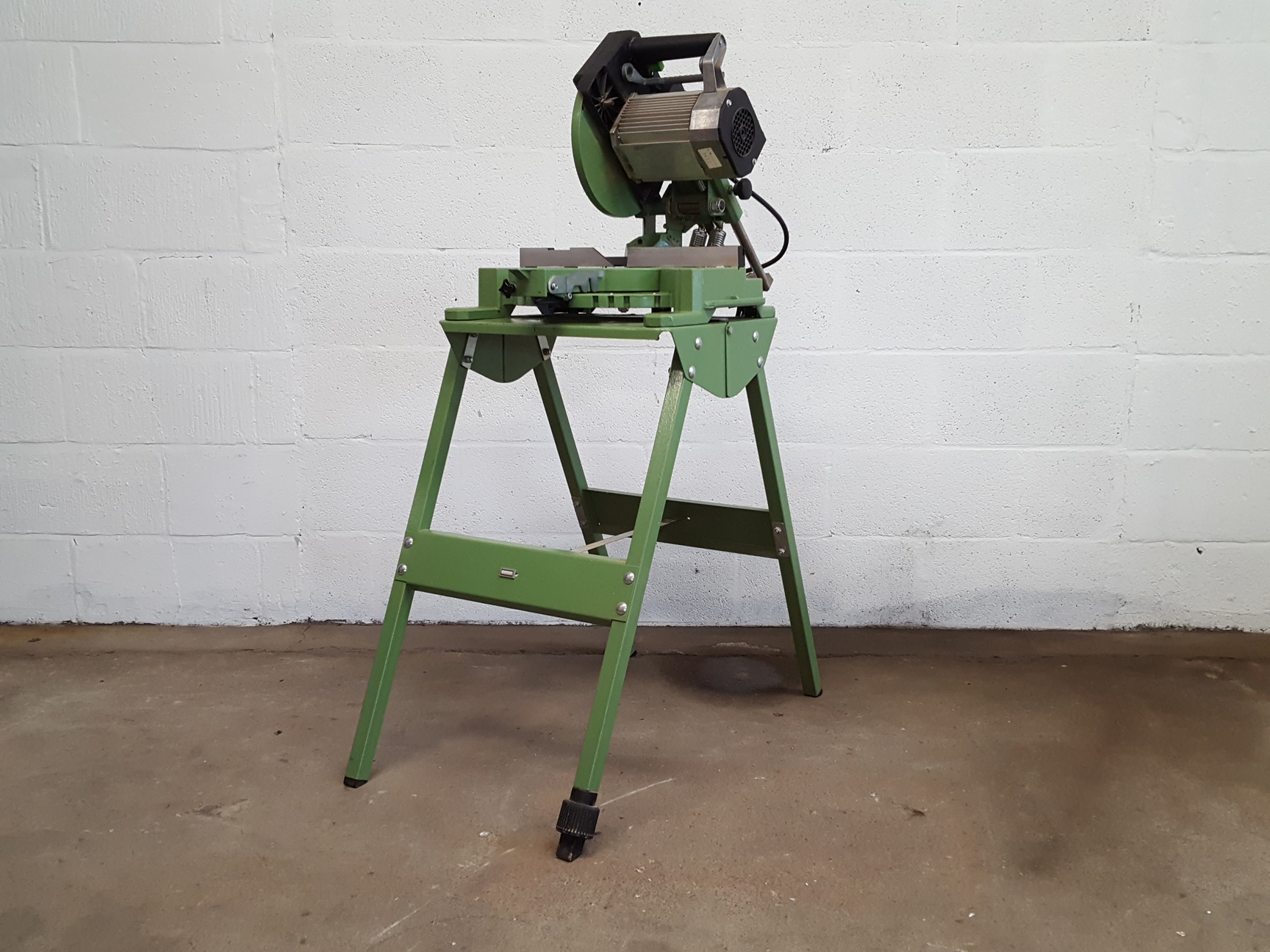 Image of Elektra Beckum 10" Sliding Cross Cut Mitre Saw Model KGS 300 with Stand