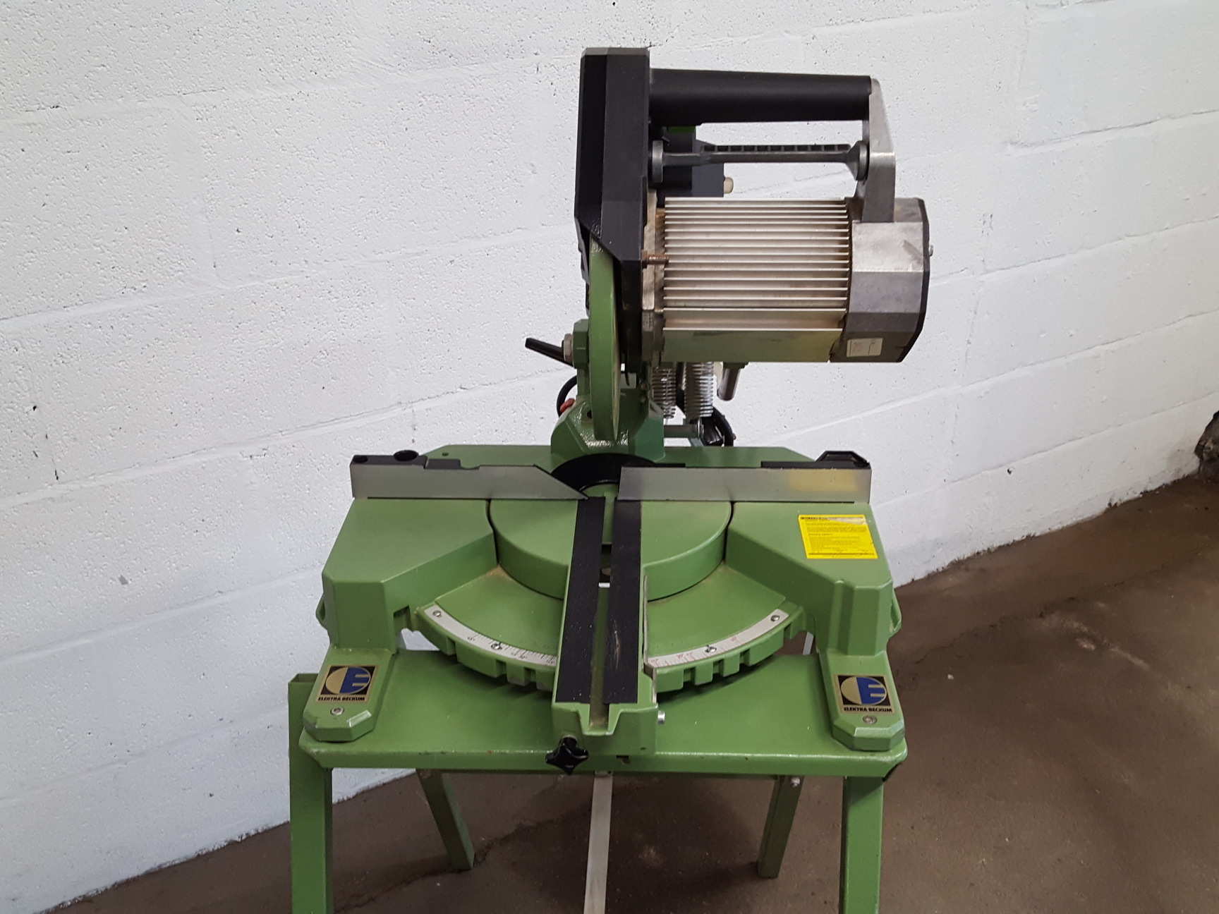 Image of Elektra Beckum 10" Sliding Cross Cut Mitre Saw Model KGS 300 with Stand