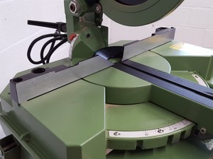 Thumbnail image of Elektra Beckum 10" Sliding Cross Cut Mitre Saw Model KGS 300 with Stand