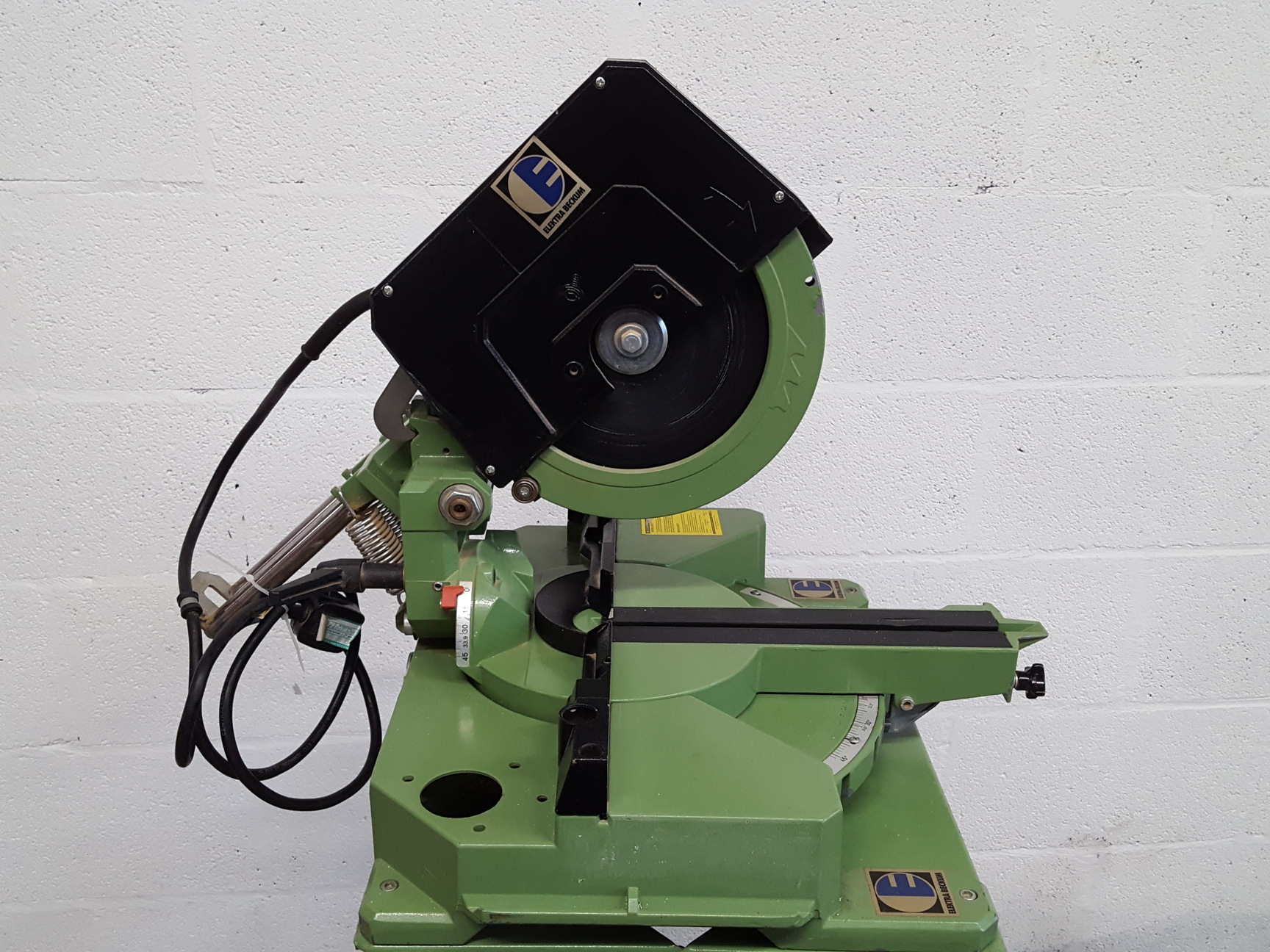 Image of Elektra Beckum 10" Sliding Cross Cut Mitre Saw Model KGS 300 with Stand