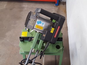 Thumbnail image of Elektra Beckum 10" Sliding Cross Cut Mitre Saw Model KGS 300 with Stand
