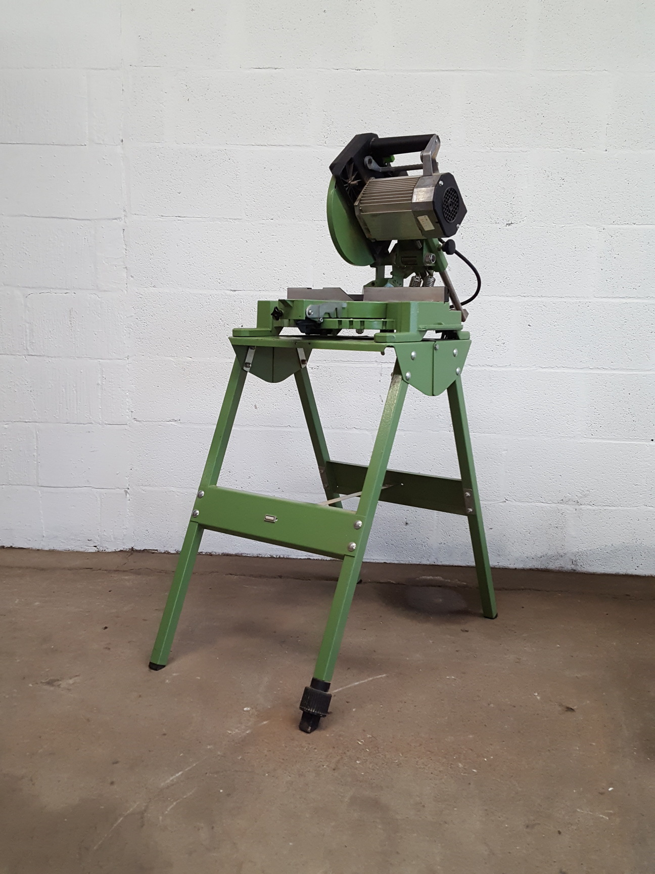Image of Elektra Beckum 10" Sliding Cross Cut Mitre Saw Model KGS 300 with Stand