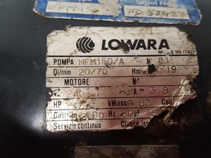 Thumbnail image of Lowara NFM150/A Centrifugal Water Pump Lab