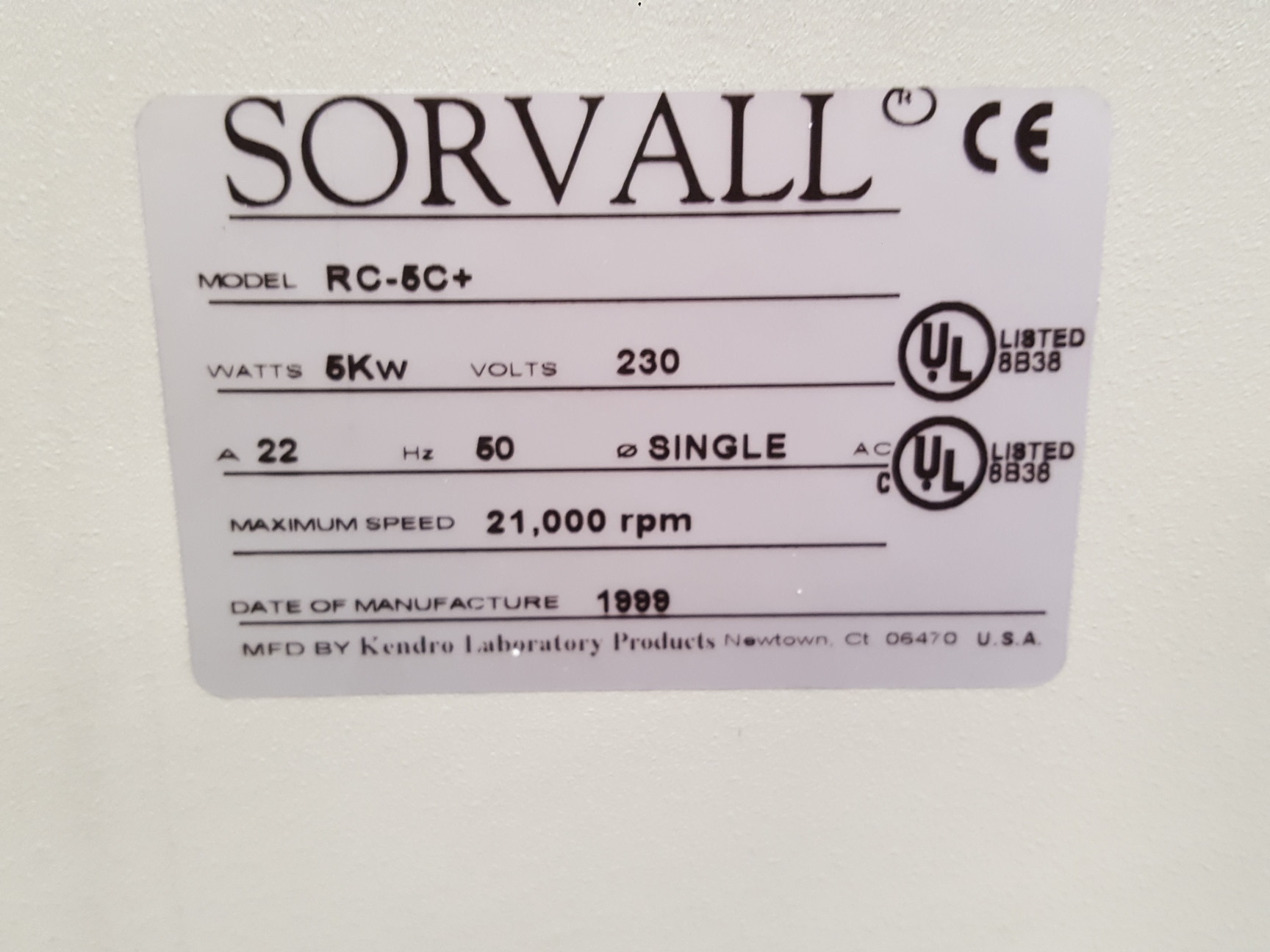 Image of Sorvall RC-5C Plus + Floor-Standing Centrifuge 21000rpm - Spares / Repairs Lab