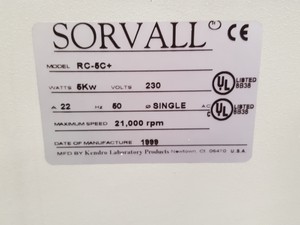Thumbnail image of Sorvall RC-5C Plus + Floor-Standing Centrifuge 21000rpm - Spares / Repairs Lab