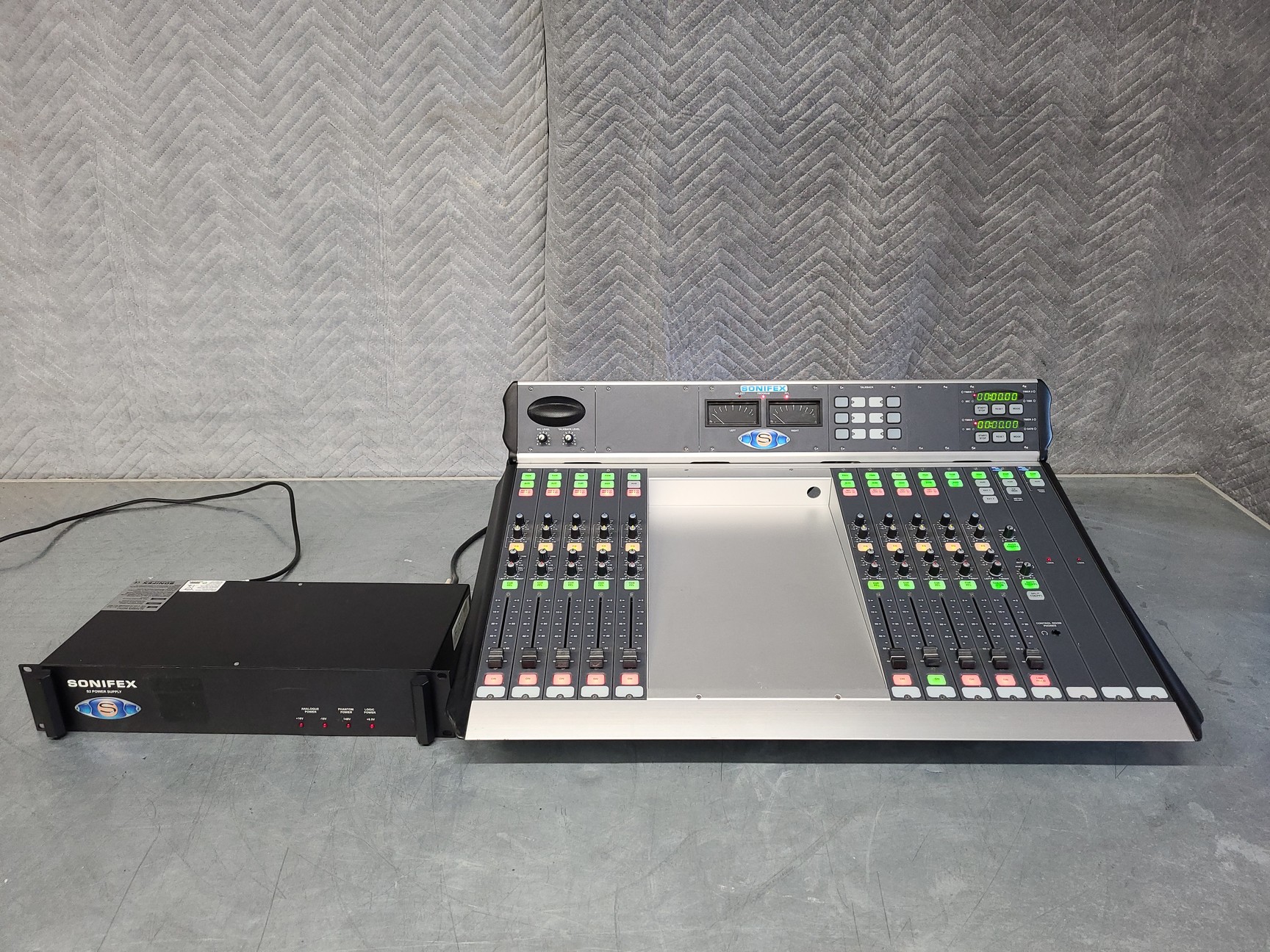Image of Sonifex S2 Radio Broadcast Mixer Console Studio Desk with Power Supply