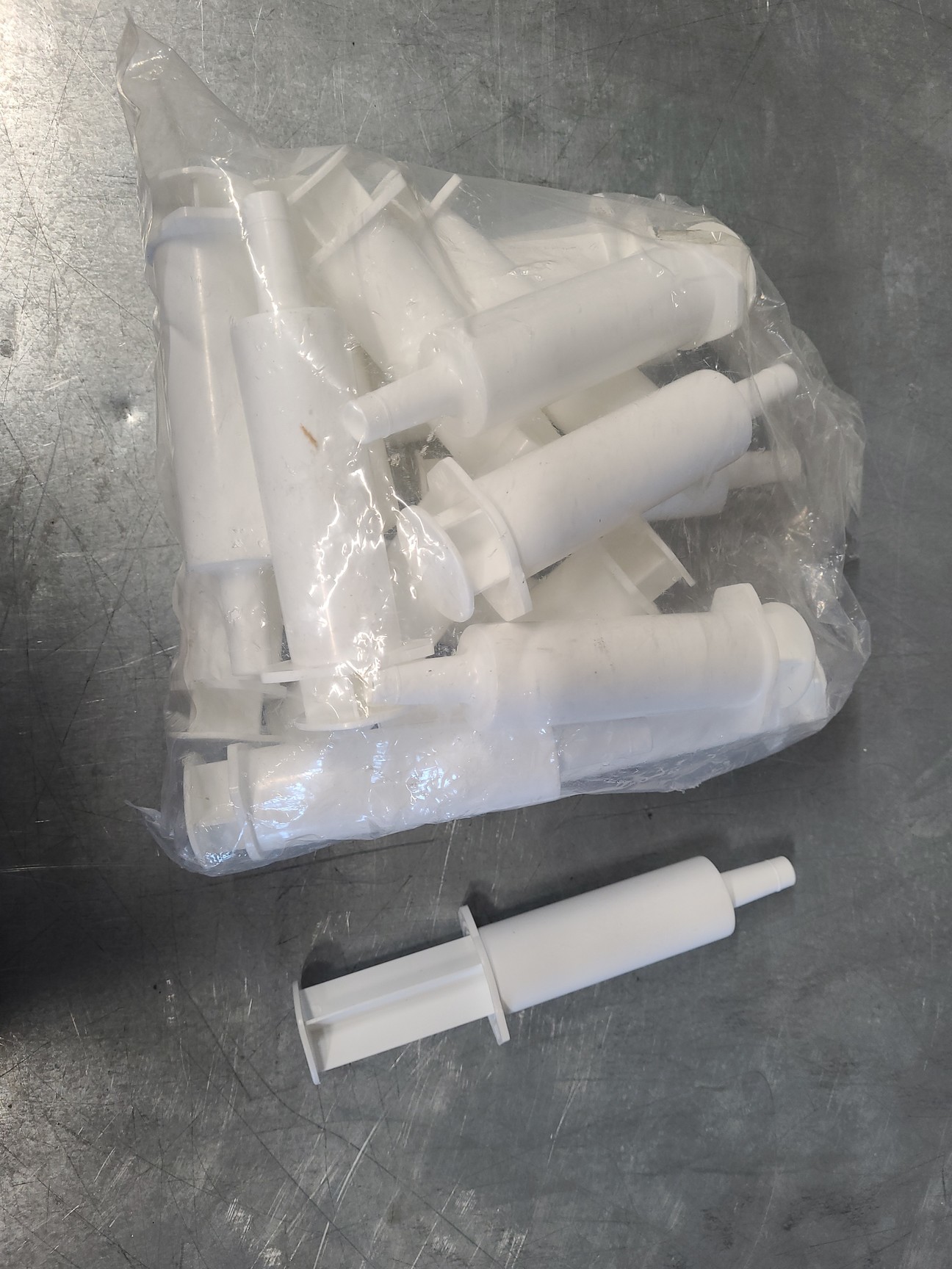 Image of Lot of Lab Consumables - CentrifugeTubes, Plastic Syringes, Bottles, Waste Bins