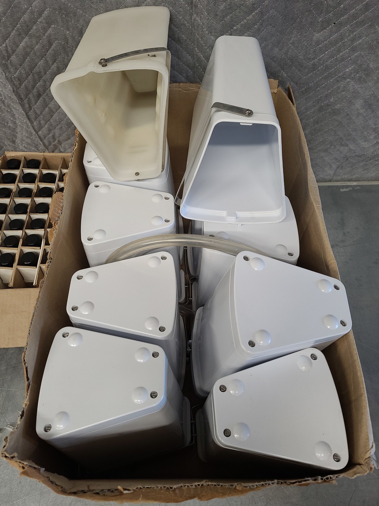 Image of Lot of Lab Consumables - CentrifugeTubes, Plastic Syringes, Bottles, Waste Bins