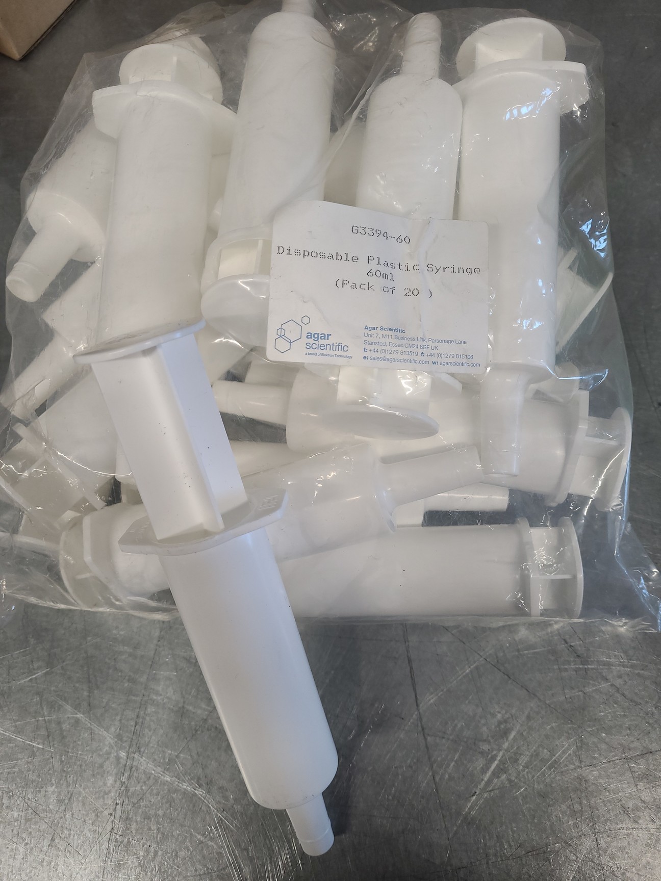 Image of Lot of Lab Consumables - CentrifugeTubes, Plastic Syringes, Bottles, Waste Bins