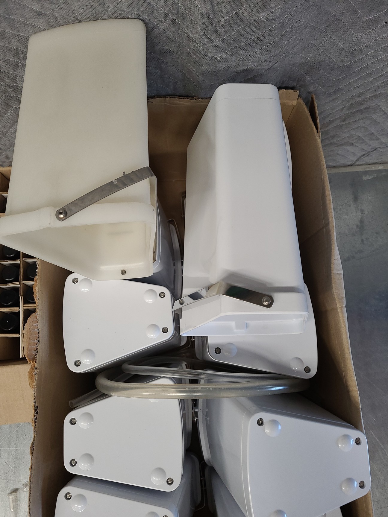 Image of Lot of Lab Consumables - CentrifugeTubes, Plastic Syringes, Bottles, Waste Bins