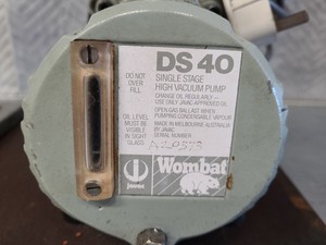 Thumbnail image of Wombat DS 40 Single Stage High Vacuum Pump with Trolley
