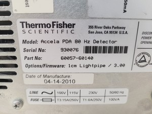 Thumbnail image of Thermo Scientific Accela HPLC System -600 Pump, PDA Detector and MSQ Plus 