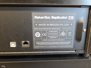 Thumbnail image of MakerBot Replicator Z18 3D Printer, Fifth Generation,